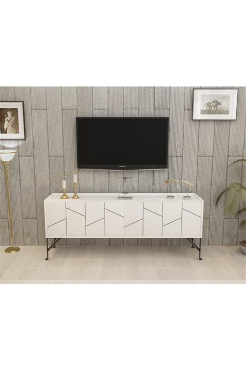 cantek Lua Tv Ünitesi Beyaz-beyaz