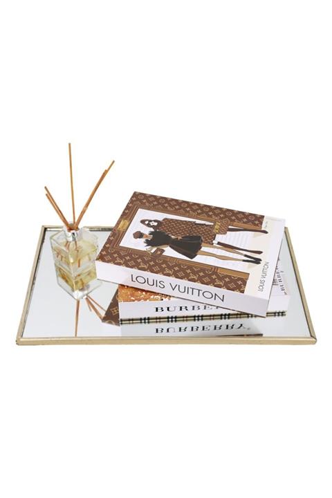 notiyatro Louis Vuitton Ve Dekoratif Kitap Kutusu Seti 2'li