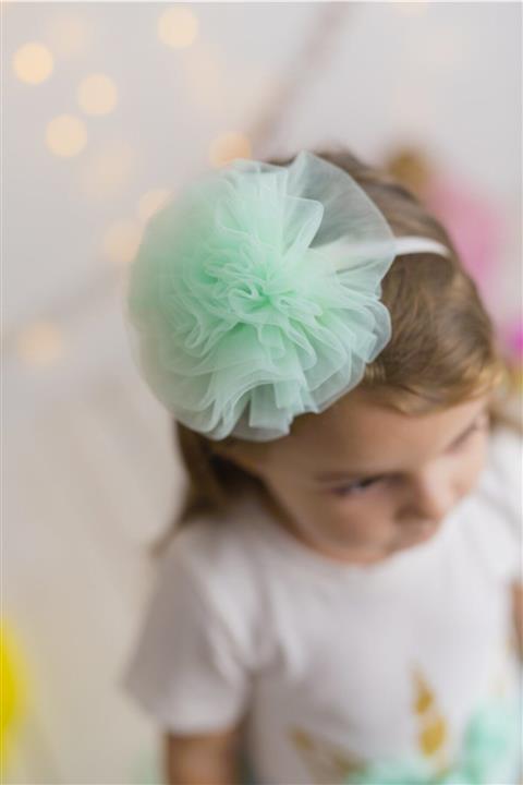 PixyLove Mint Kız Çocuk Bandana Puffy