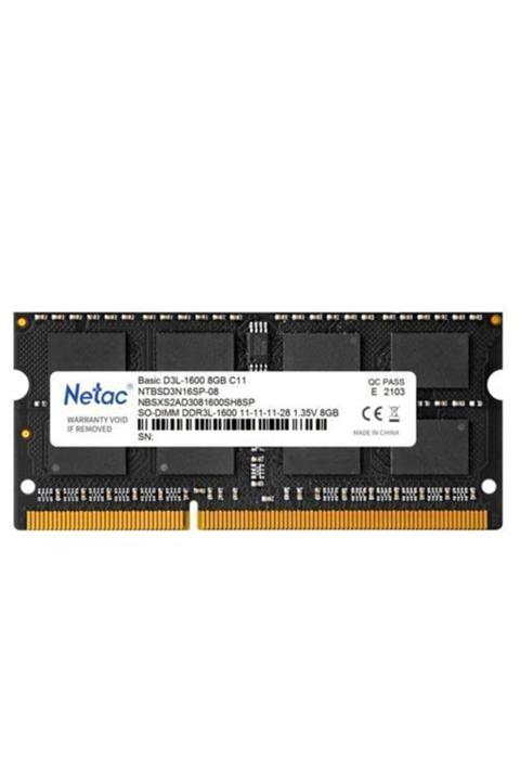 Netac Basic Ntb 8gb 1600mhz Ddr3l Ntbsd3n16sp-08