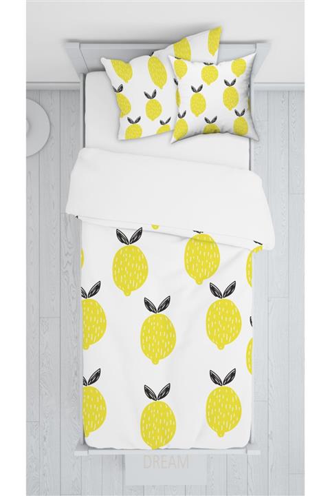 Consept Home Limonlu Yatak Örtüsü Takımı