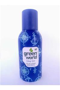 GreenWorld23 Green World 80° Alkollü Kolonya 150 Ml Sprey Metal Şişe Deep Sea