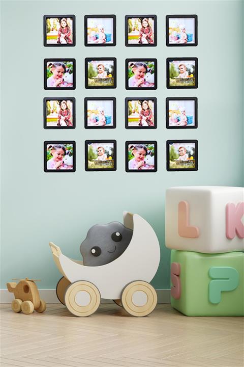 YEDİTEPEHAYAT 10 Adet Mini Fotoğraf Çerçeveleri Siyah