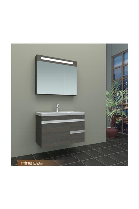 Evros Mobilya Mine 80 cm Banyo Dolabı