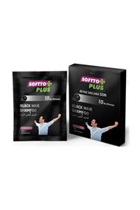 Softto Plus Saç Siyahlatıcı Beyaz Kapatıcı Black Hair Shampoo 25 ml