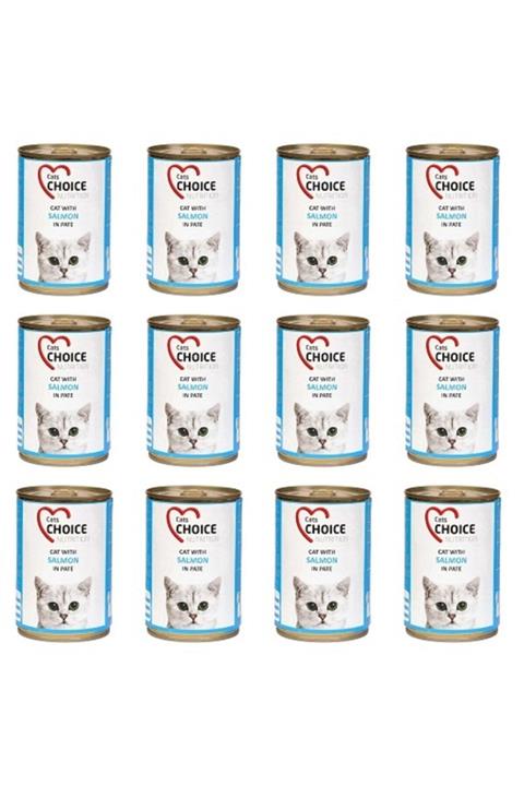 Choice Cat Somon Balıklı Kedi Konservesi 400 gr * 12 Adet