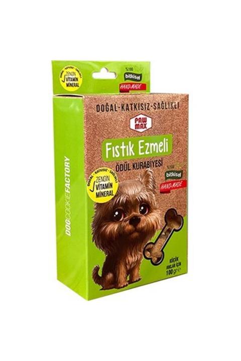 PAWMAX Fıstık Ezmeli Küçük Irk Köpek Ödül Kurabiyesi 100 Gr