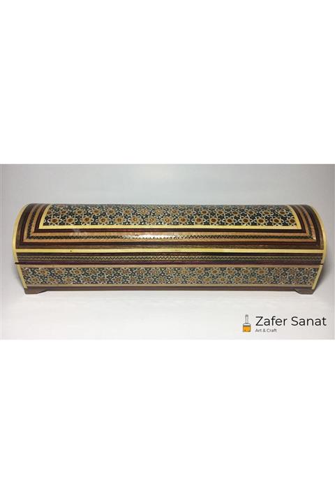 ZaferSanat Hatem Iran El Sanatı Hattat Kamış Kalem Kutusu - Fırçalık 30cm
