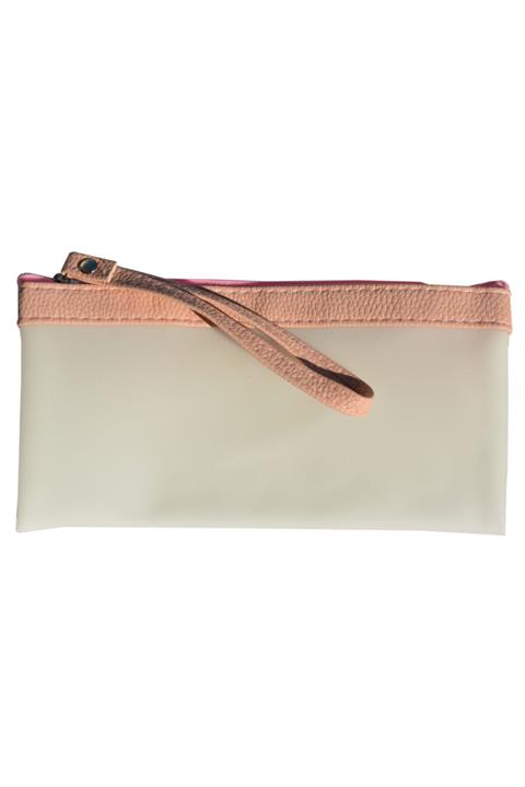 VOX Şeffaf Silikon & Deri Kalemlik Pembe (kbag-09şf)