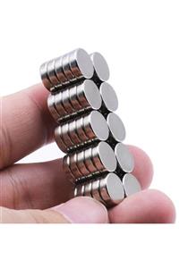 Dünya Magnet 50 Adet Çap 10mm X Kalınlık 3mm Güçlü Yuvarlak Neodyum Mıknatıs