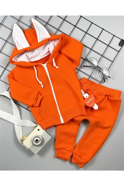 BabyWorldStore Bebek Zarif Tavşan Kulaklı 3 Ip 2'li Takım