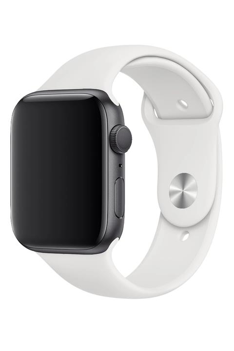 Fibaks Apple Watch 44mm A+ Yüksek Kalite Spor Klasik Silikon Kordon Kayış Bileklik