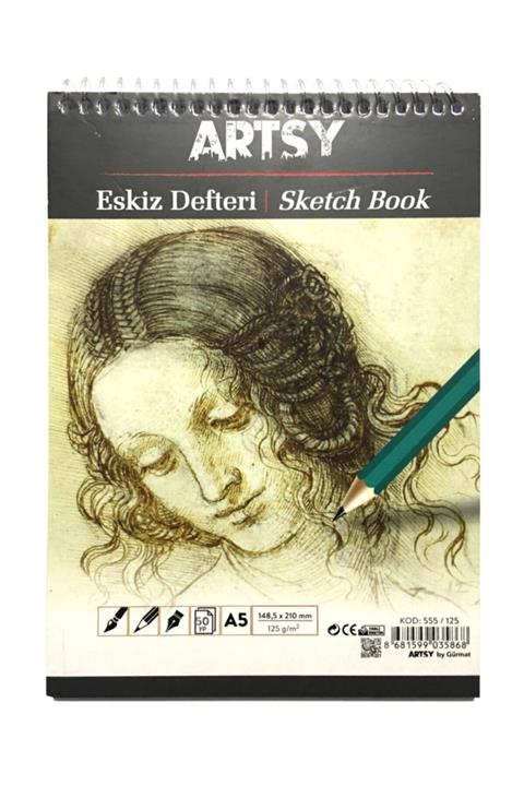 Cengo Eskiz Defteri 125 Gr A5 50 Yaprak Spiralli Sketchbook