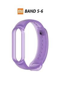 CONOCER Xiaomi Mi Band 5 Ve 6 Uyumlu A+ Yüksek Kalite Buzlu Lila Kordon Kayış