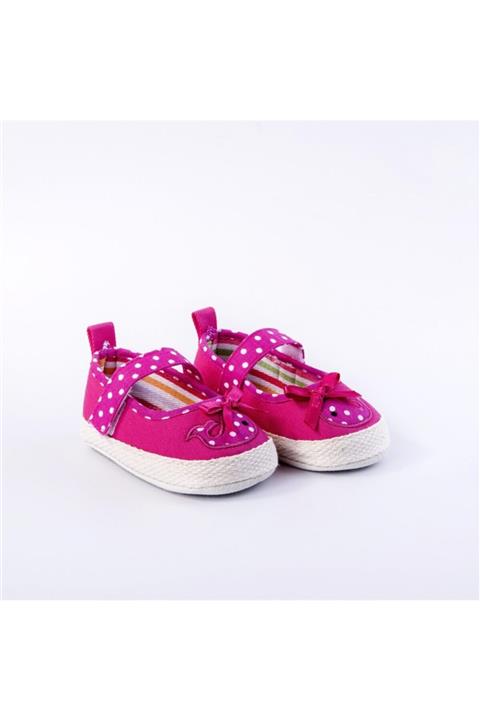 First Step Bebek Hasırlı Babet Fuşya