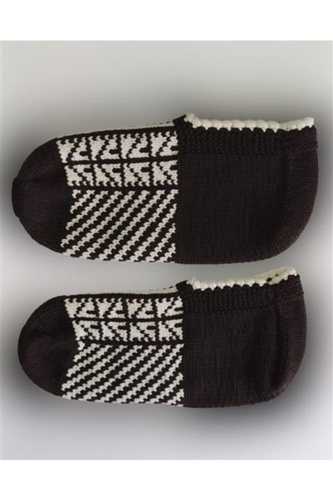 FURKAN ÇEYİZ Unisex Siyah El Örgüsü Patik