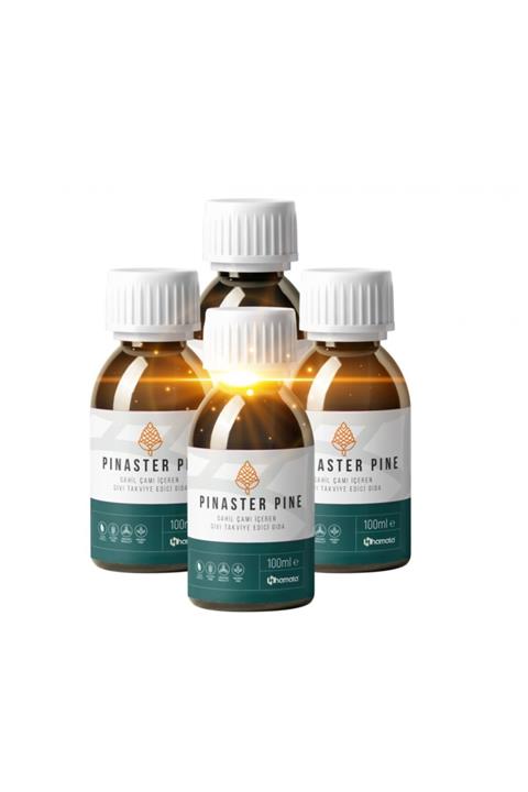 Pinester Pine Ödüllü Çam Kozalağı Gıda Takviyesi Şurup 4'lü Paket