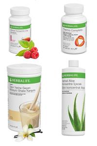 Herbalife Yağ Yakıcı Set - 1 Vanilya - 1 Ahududu Çay + Aloe Içecek + Thermo