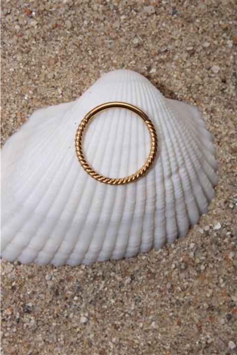 NOBLE GETTO Cerrahi Çelik Piercing Burma Klipsli Gold Renk Tragus, Conch, Helix Ve Septum