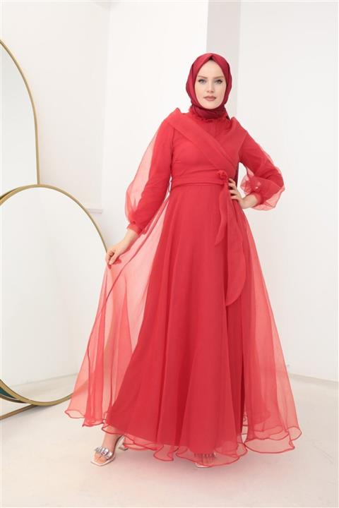 Hülya Keser Melodi Abiye  Kırmızı