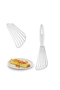 Bahrem Omlet Krep Spatulası Balerin Saplı Metal Krep Omlet Çevirici