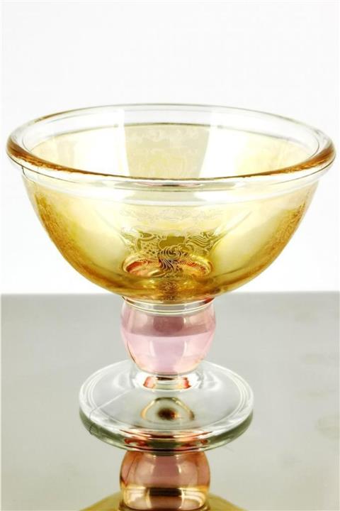 Çanak Sepeti Lüsterli Desenli Cam Şekerlik & Lokumluk