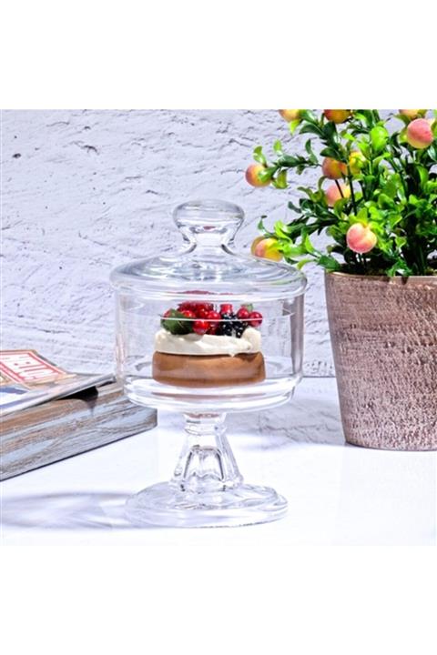 MOS'EV Tek Katlı Cam Şekerlik Kase 12x21 cm