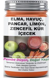 SPANA Ev Yapımı Katkısız Elma Havuç Pancar Limon Zencefil Kür İçecek 500 ml