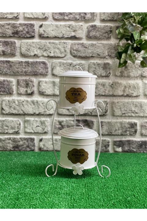 Feronyahome & Garden Standlı Çay-şeker 21x13x37