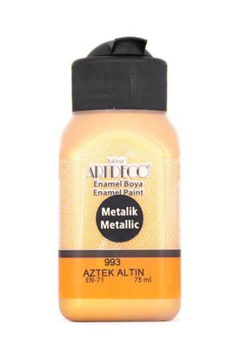 Artdeco Enamel Cam ve Seramik Boyası 75 ml. 993 Metalik Aztek Altın