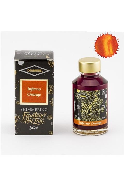 Diamine Ink Shimmering Mürekkep Inferno Orange