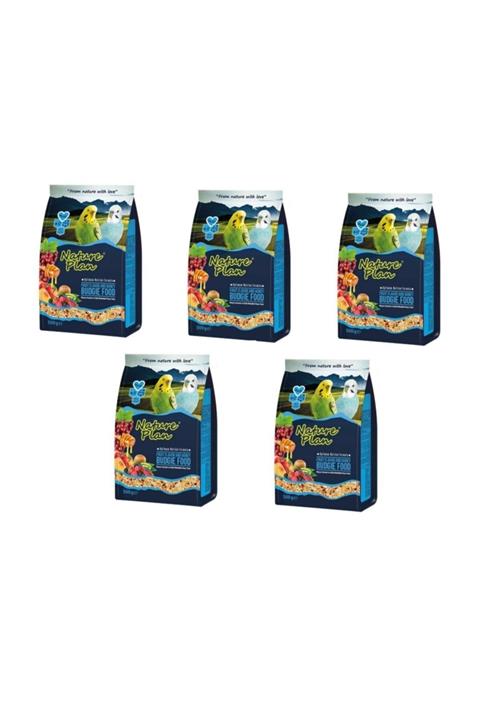 Nature Plan Meyveli Ballı Muhabbet Kuşu Yemi 500 Gr (5 Paket)