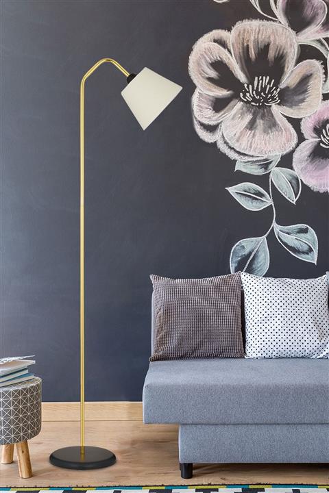 Apliqa Nogay Beyaz Şapkalı Gold Retro Lambader