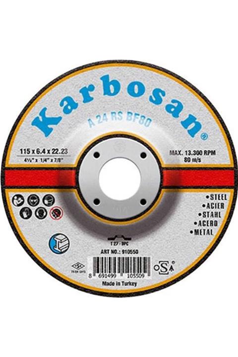 KARBOSAN 115x6.4x22.23 Nk Metal Taşlama Diski 5 Adet