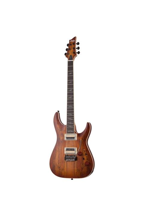 Schecter C-1 Exotic Spalted Maple Elektro Gitar (satin Natural Vintage Burst)