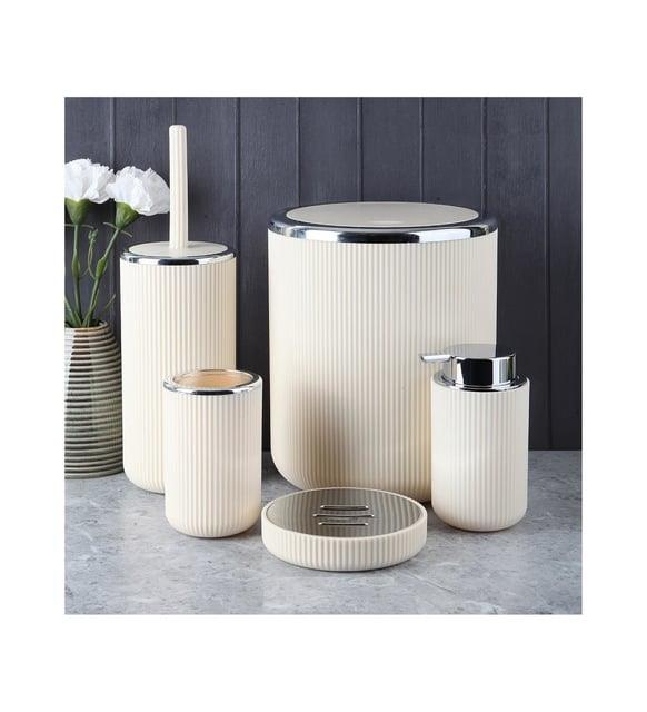 Perotti Lisbone Krem 5 Prç.akrilik Banyo Seti Takımı 13166