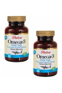 Balen 2 Kutu Omega 3 Omega3 Omega-3 Balık Yağı Fish Oil 100 Kapsül X 650 M