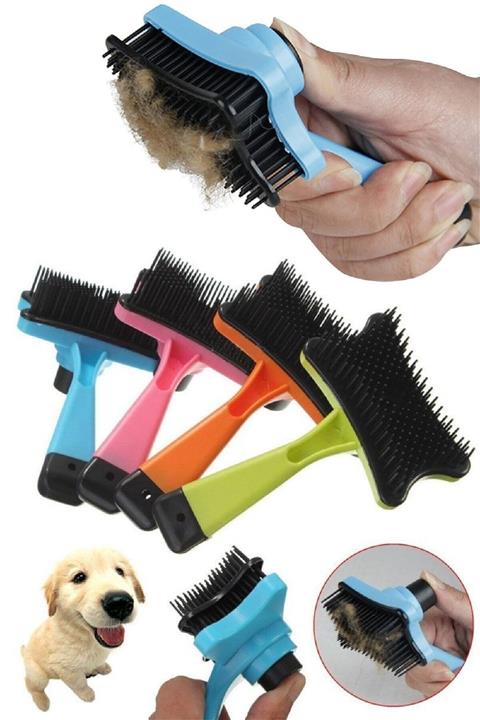 BİTERSE Evcil Hayvan Fırçası Otomatik Tuşlu Rahat Temizlenebilen