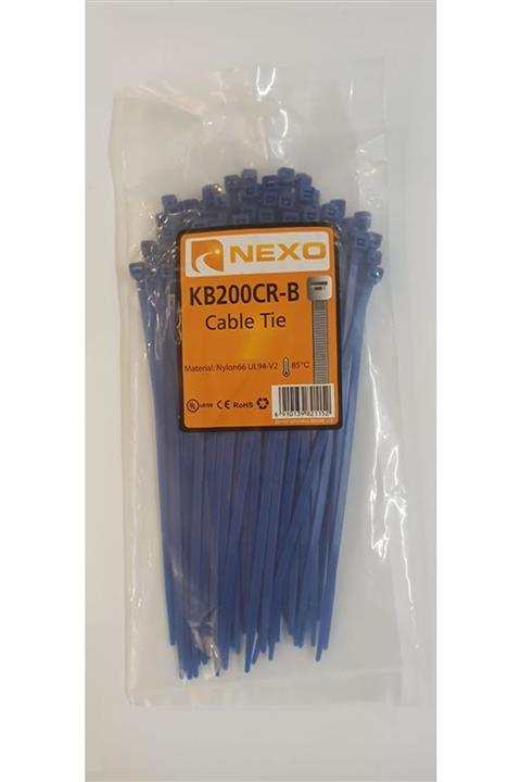 Nexo Renkli Kablo Bağı (200x4,80) Mavi 100'lü Paket