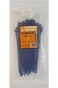 Nexo Renkli Kablo Bağı (200x4,80) Mavi 100'lü Paket