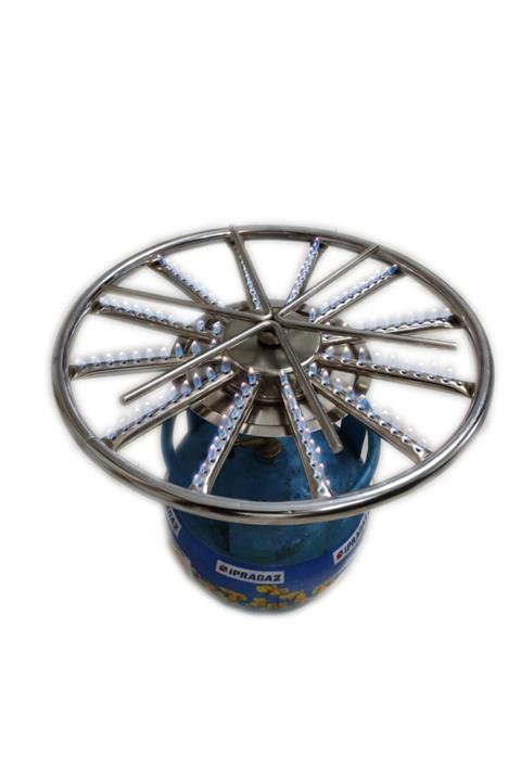 ATILIM OCAK 38 Cm Krom Dönerli Hapsi Pişirme Ocağı Tüp Musluğu Fitreli