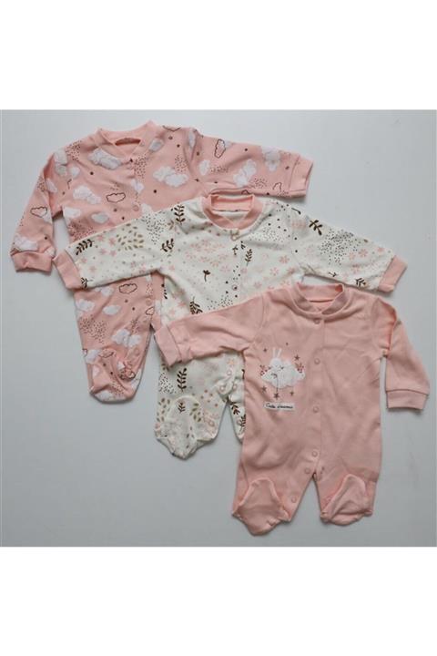 Necix's Bebe Necixs Baby 3'lü Lüx Penye Tulum Seti 5302