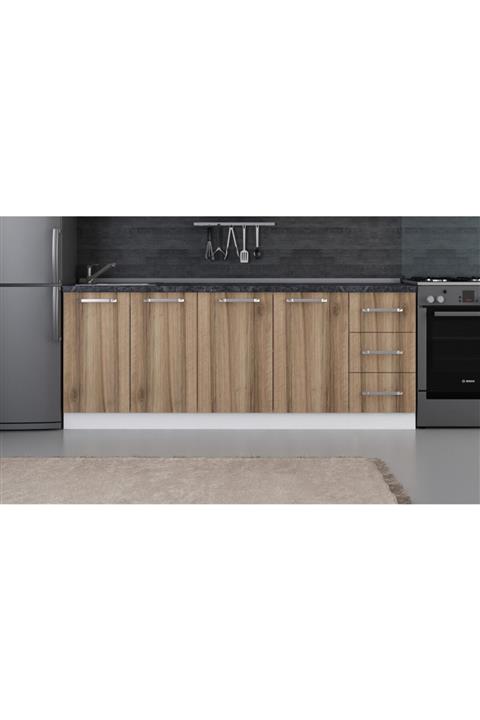 Minar 210 cm Mutfak Dolabı Beyaz Dore 210-d2-alt Modül