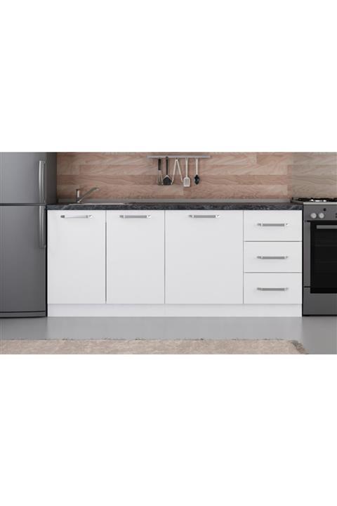 Minar 195 Cm Mutfak Dolabı Beyaz 195-b1 -alt Modül