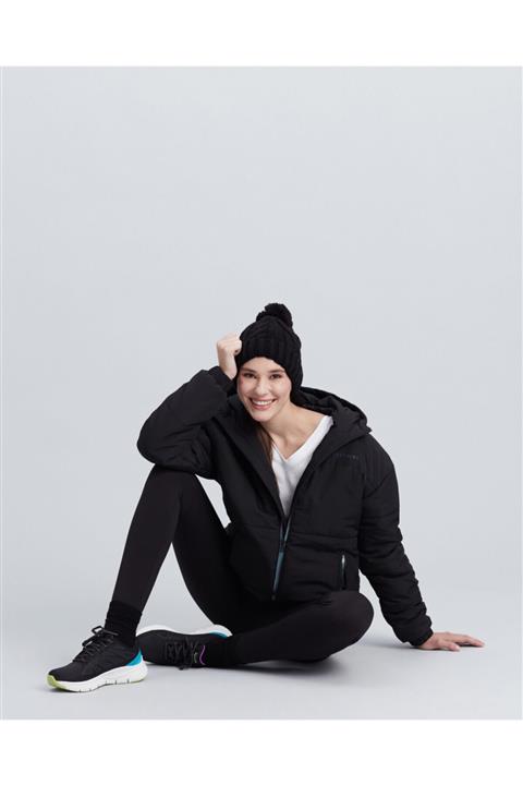 SKECHERS Kadın Siyah Bere