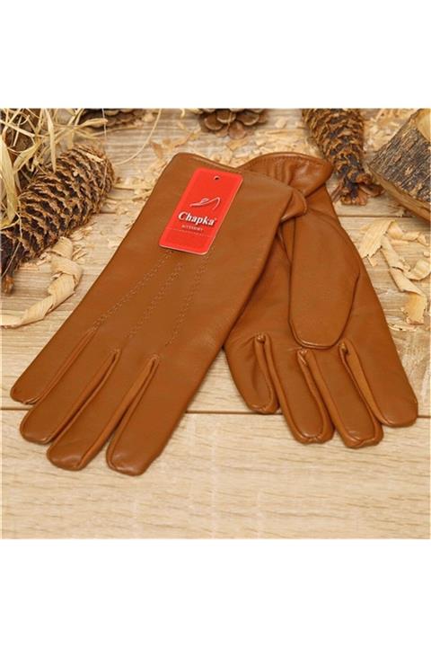 Chapka Erkek Taba Deri Eldiven E-274