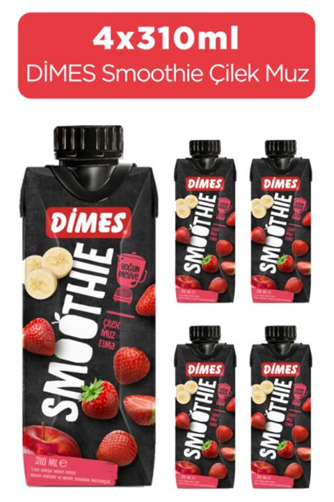 Dimes Smoothie Çilek - Muz 310ml X4 Ad.