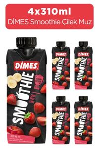 Dimes Smoothie Çilek - Muz 310ml X4 Ad.