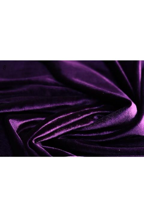 Hanedan Kumaş Fransız Ithal Ipek Kadife Kumaş Mor En 150 Cm