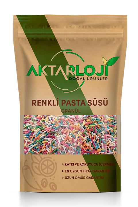 aktarloji 3 Kg Granül Pasta Süsü Renkli